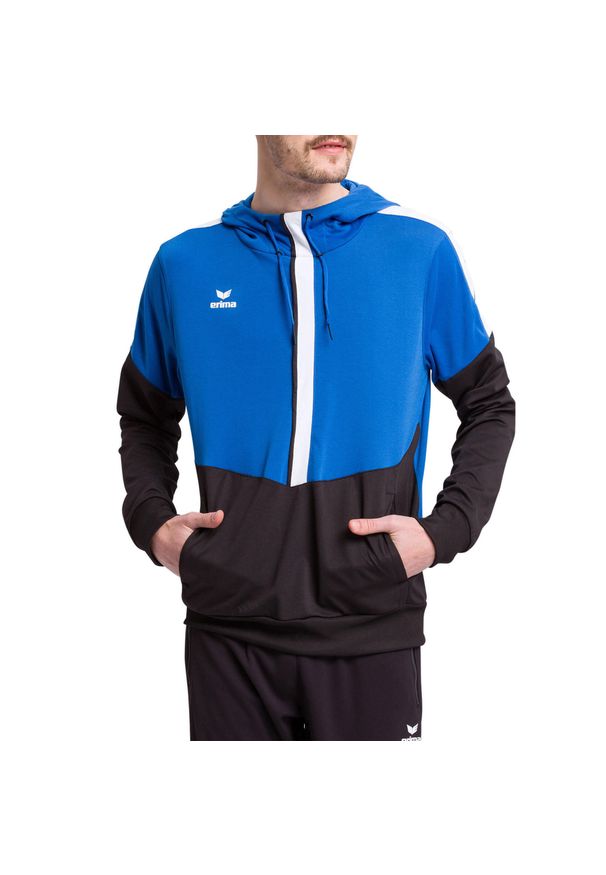 ERIMA - Bluza Erima Squad. Typ kołnierza: kaptur. Kolor: wielokolorowy, niebieski, czarny. Materiał: dresówka. Styl: sportowy