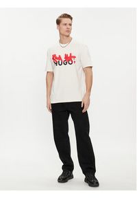 Hugo T-Shirt Dinricko 50508513 Biały Relaxed Fit. Kolor: biały. Materiał: bawełna