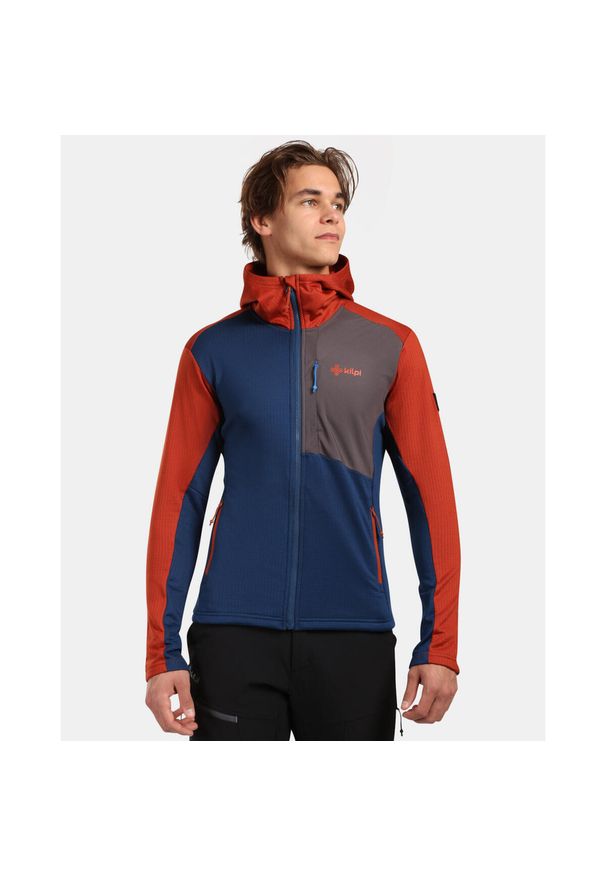Męska bluza polarowa Kilpi SEVELEN-M. Typ kołnierza: kaptur. Kolor: niebieski. Materiał: polar. Styl: sportowy. Sport: turystyka piesza