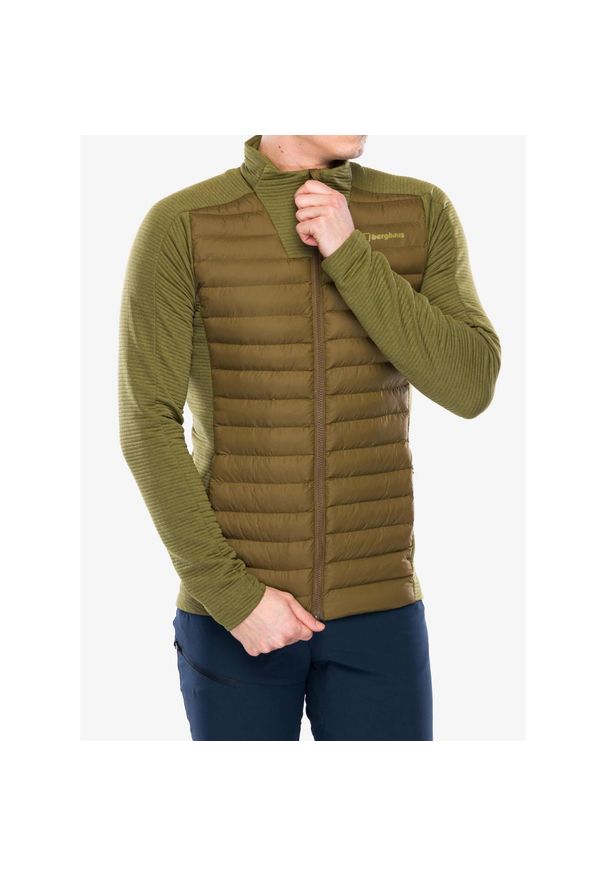 Bluza bez kaptura męska Berghaus Hottar Hybrid Jacket. Typ kołnierza: bez kaptura. Kolor: zielony