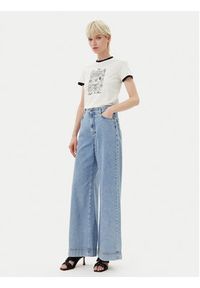 Karl Lagerfeld - KARL LAGERFELD T-Shirt A2W17087 Écru Regular Fit. Typ kołnierza: dekolt w karo. Materiał: bawełna #2