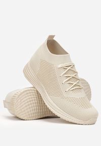 Born2be - Beżowe Buty Sportowe Marza. Nosek buta: okrągły. Kolor: beżowy. Materiał: materiał. Szerokość cholewki: normalna #3