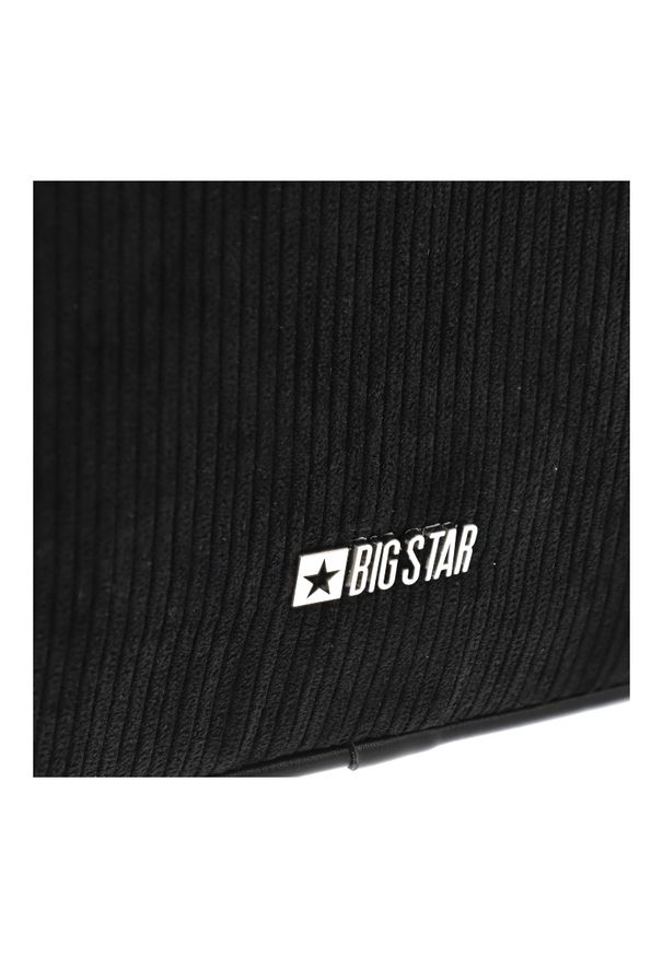 Big Star Accessories - Czarna Torebka Big Star Listonoszka Materiałowa. Kolor: czarny. Wzór: aplikacja. Styl: elegancki, casual. Rodzaj torebki: na ramię