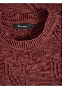 Matinique Sweter 30206829 Bordowy Regular Fit. Kolor: czerwony. Materiał: bawełna