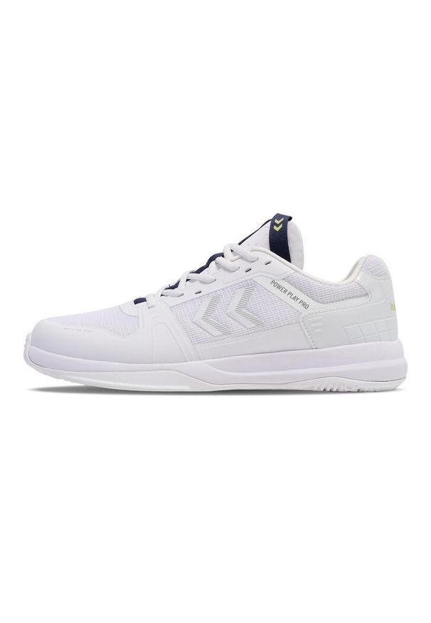 Buty do piłki ręcznej męskie Hummel Power Play Pro. Zapięcie: sznurówki. Kolor: biały. Materiał: materiał, syntetyk. Szerokość cholewki: normalna. Sport: turystyka piesza