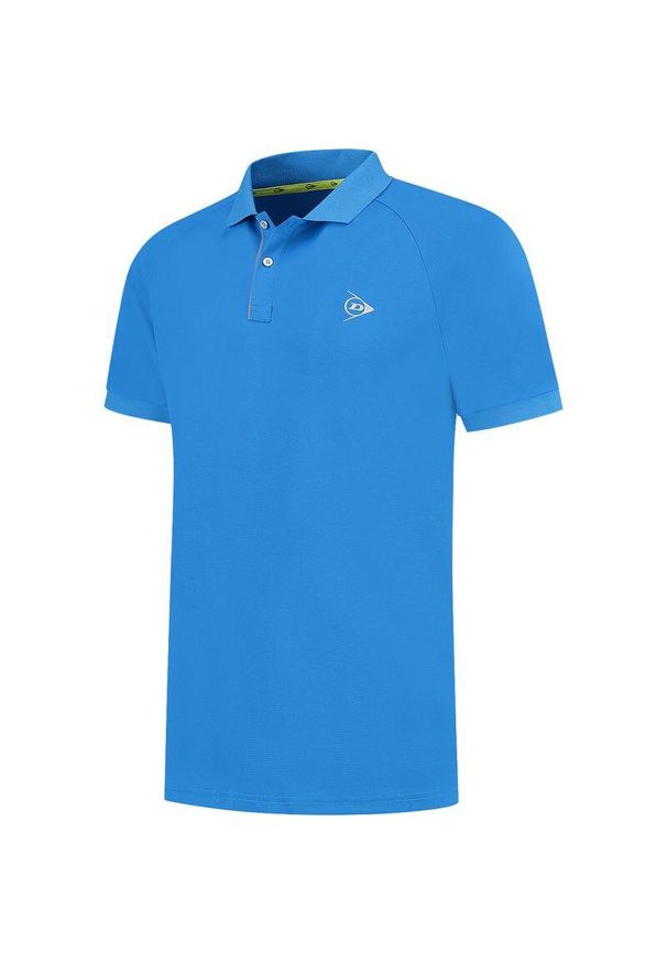 DUNLOP - Koszulka tenisowa męska Dunlop Club Polo z kołnierzykiem. Typ kołnierza: polo. Kolor: niebieski. Sport: tenis