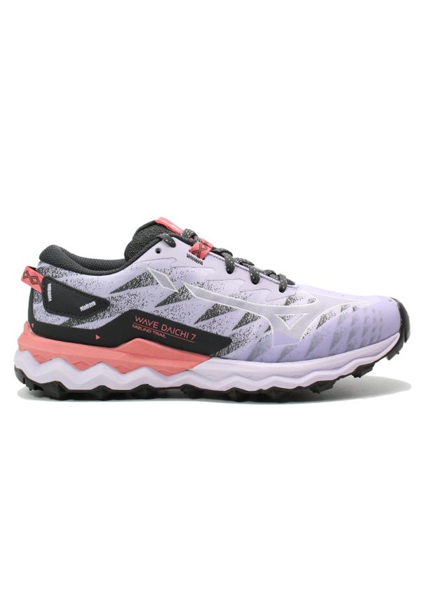 Buty do biegania damskie Mizuno Wave Daichi 7. Kolor: czerwony, biały, wielokolorowy, różowy. Model: Mizuno Wave
