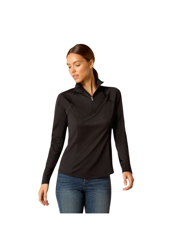 Bluzka jeździecka damska Ariat Sunstopper 3.0. Kolor: czarny. Długość rękawa: długi rękaw