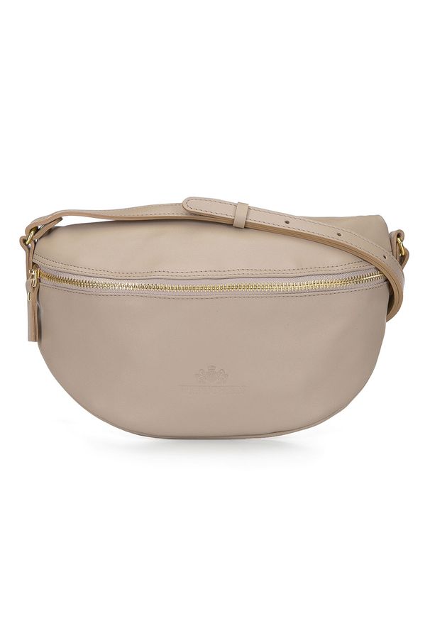 Wittchen - Damska torba nerka ze skóry. Kolor: beżowy. Materiał: skóra