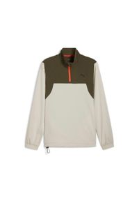 Kurtka przeciwdeszczowa na zamek Puma Woven. Kolor: zielony. Sport: fitness #1