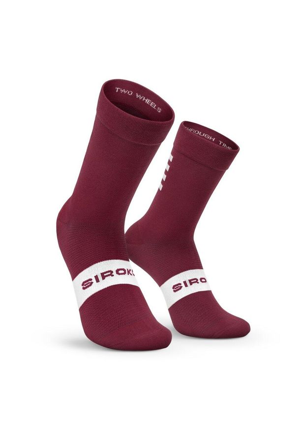 SIROKO - Skarpetki rowerowe Kolarstwo Siroko S1 Maroon Volata. Kolor: brązowy. Materiał: nylon. Sport: kolarstwo