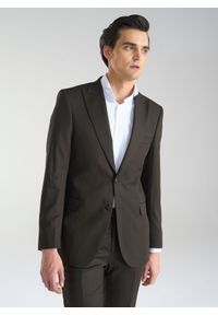 Pako Lorente - PAKO LORENTE – Brązowa jednorzędowa marynarka męska. Kolor: brązowy