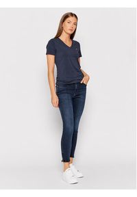 Tommy Jeans T-Shirt Tjw Skinny Stretch DW0DW09197 Granatowy Slim Fit. Kolor: niebieski. Materiał: bawełna #4
