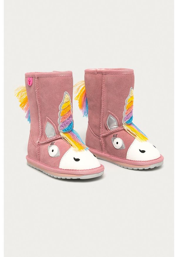 EMU Australia - Emu Australia - Śniegowce dziecięce Magical Unicorn. Nosek buta: okrągły. Kolor: różowy. Materiał: wełna, guma