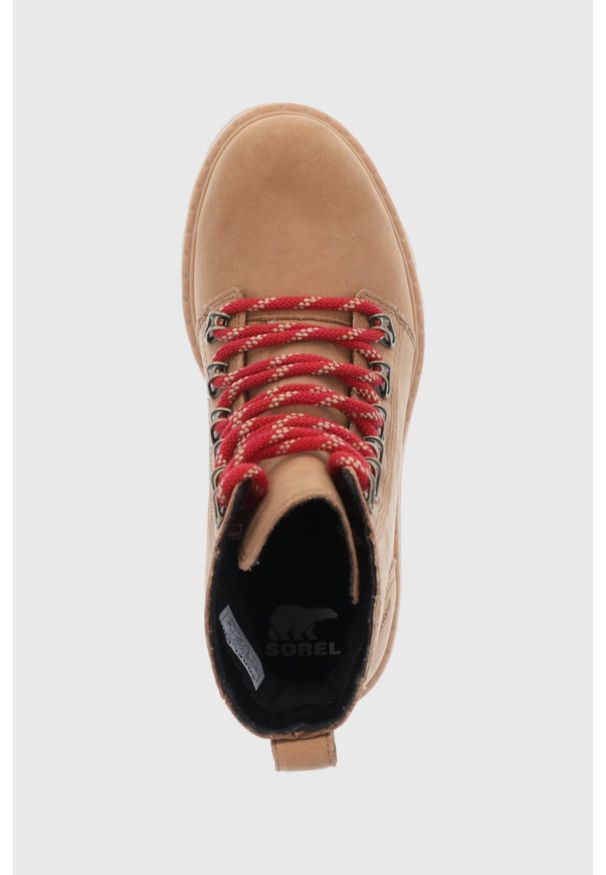 sorel - Sorel - Workery zamszowe Lennox Lace WP. Nosek buta: okrągły. Zapięcie: sznurówki. Kolor: brązowy. Materiał: zamsz