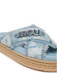 Mou Klapki Criss-cross MU.SW451010K Niebieski. Kolor: niebieski. Materiał: materiał