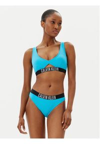 Calvin Klein Swimwear Dół od bikini KW0KW02856 Niebieski. Kolor: niebieski. Materiał: syntetyk #3