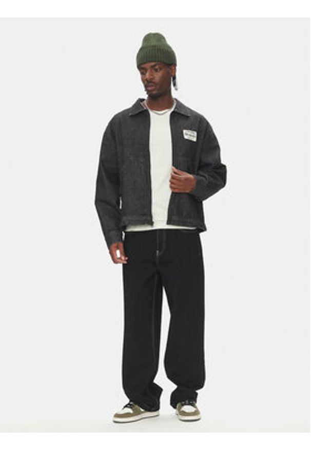 DC Shoes Kurtka jeansowa Pit Crew Jacket ADYJK03206 Czarny Boxy Fit. Kolor: czarny. Materiał: bawełna