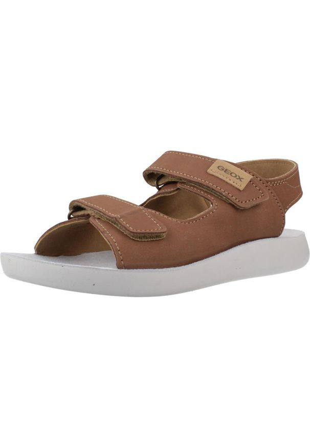 Sandały Geox Model J Sandal Lightfloppy Kolor Brązowy. Kolor: brązowy. Materiał: syntetyk, skóra. Sezon: lato