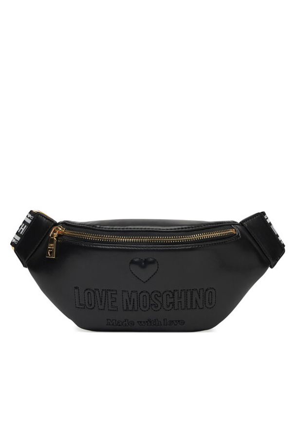 Love Moschino - LOVE MOSCHINO Saszetka nerka JC4223PP0MKF0000 Czarny. Kolor: czarny. Materiał: skóra