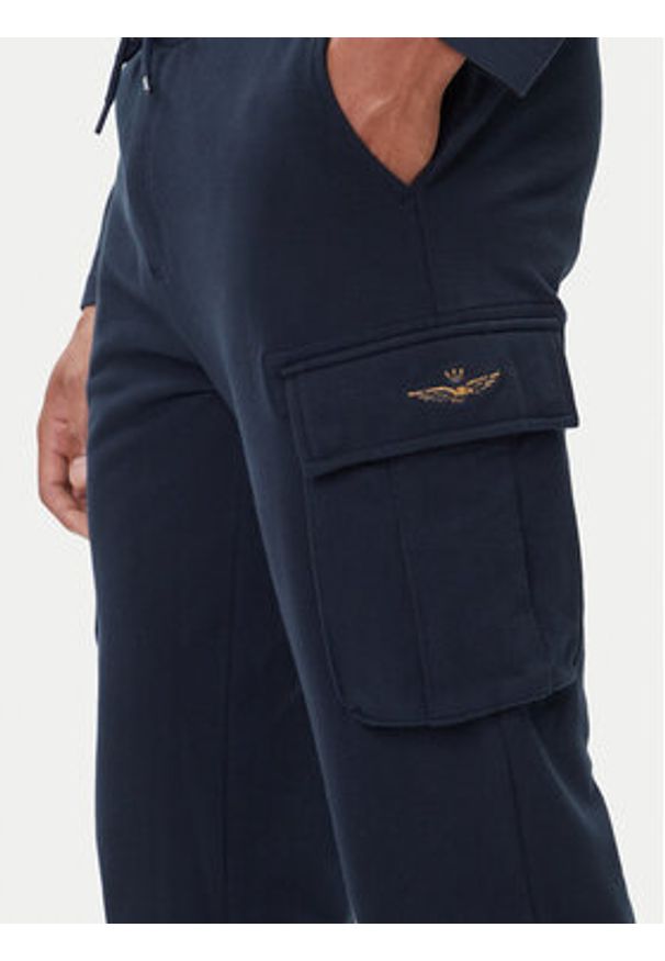 Aeronautica Militare Spodnie dresowe 252PF1010UF00662 Granatowy Regular Fit. Kolor: niebieski. Materiał: bawełna