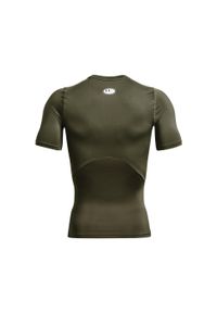 Koszulka treningowa męska Under Armour Ua Hg Armour Comp Ss. Kolor: zielony, biały, wielokolorowy. Materiał: poliester. Długość rękawa: krótki rękaw. Długość: krótkie. Sport: bieganie #2