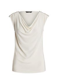 Lauren Ralph Lauren - LAUREN RALPH LAUREN Bluzka 200898441001 Écru Relaxed Fit. Materiał: syntetyk