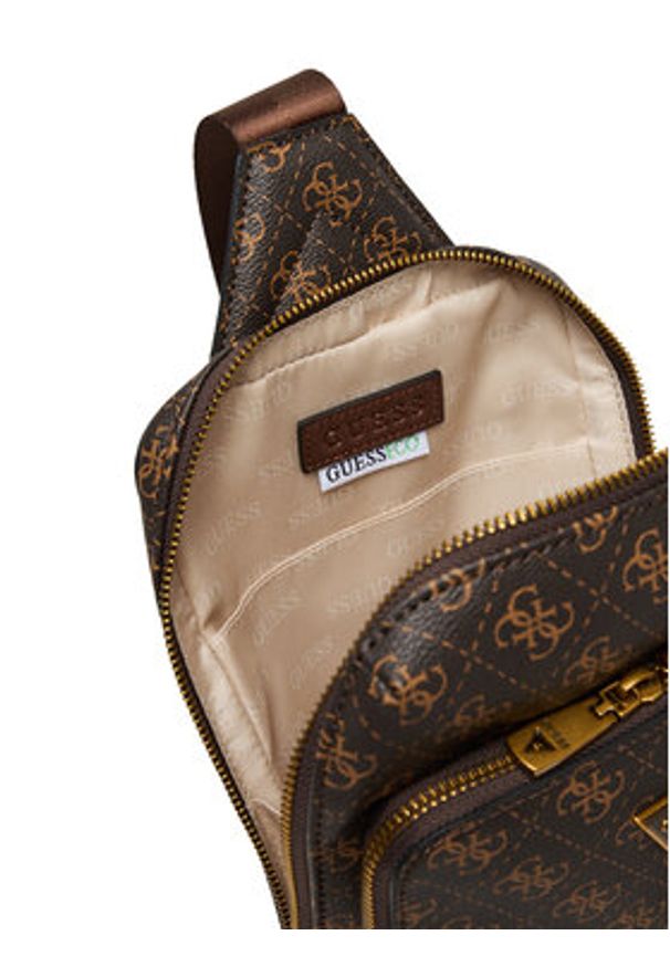 Guess Saszetka HMMILO P5226 Brązowy. Kolor: brązowy. Materiał: skóra