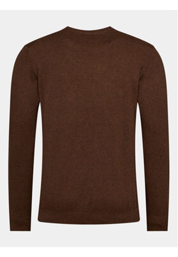 INDICODE Sweter Wildman 35-697 Brązowy Regular Fit. Kolor: brązowy. Materiał: bawełna