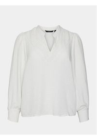 Vero Moda Curve Bluzka Chris 10301893 Biały Regular Fit. Kolor: biały. Materiał: syntetyk #6