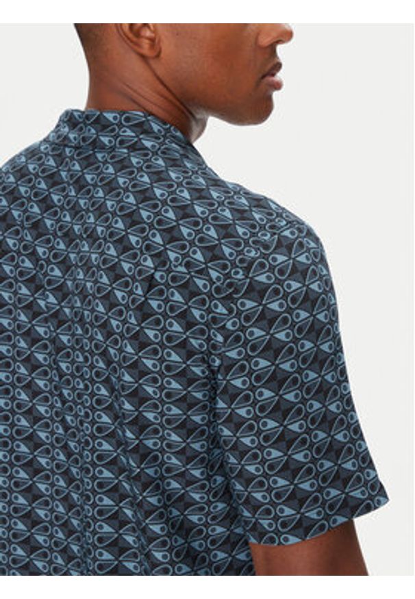 Moose Knuckles Koszula The Bay M15MT709H Granatowy Regular Fit. Kolor: niebieski. Materiał: syntetyk