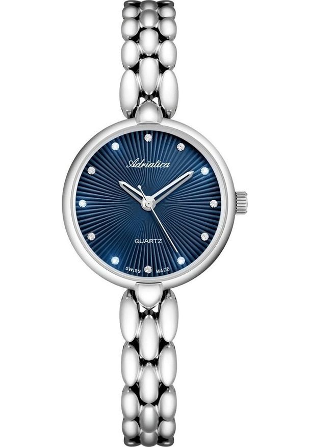 Zegarek Adriatica Zegarek damski Adriatica A3788.5145Q CYRKONIE srebrny. Kolor: srebrny