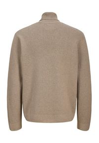 Jack & Jones Golf Milano 12285093 Beżowy Relaxed Fit. Typ kołnierza: golf. Kolor: beżowy. Materiał: bawełna #4