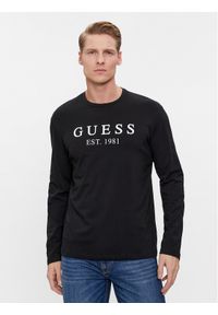 Guess Longsleeve U4RI11 K6YW0 Czarny Regular Fit. Kolor: czarny. Materiał: bawełna. Długość rękawa: długi rękaw