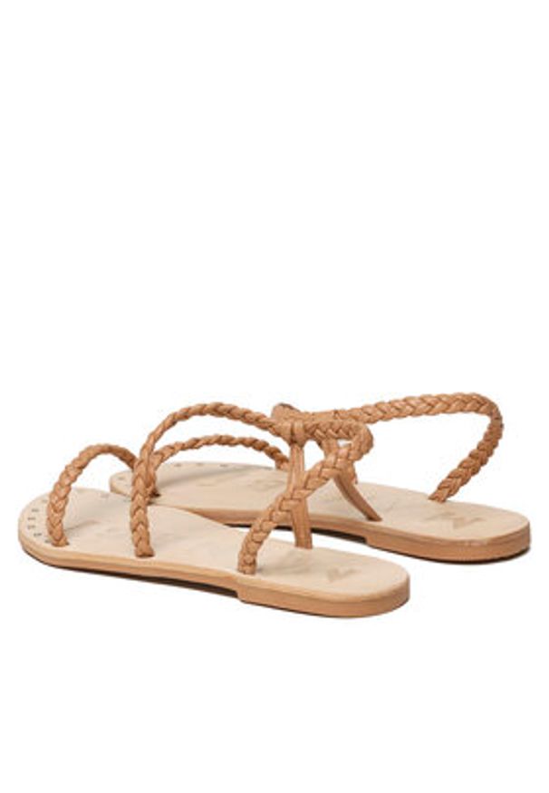Manebi Sandały Sandals S 9.5 Y0 Brązowy. Kolor: brązowy. Materiał: skóra