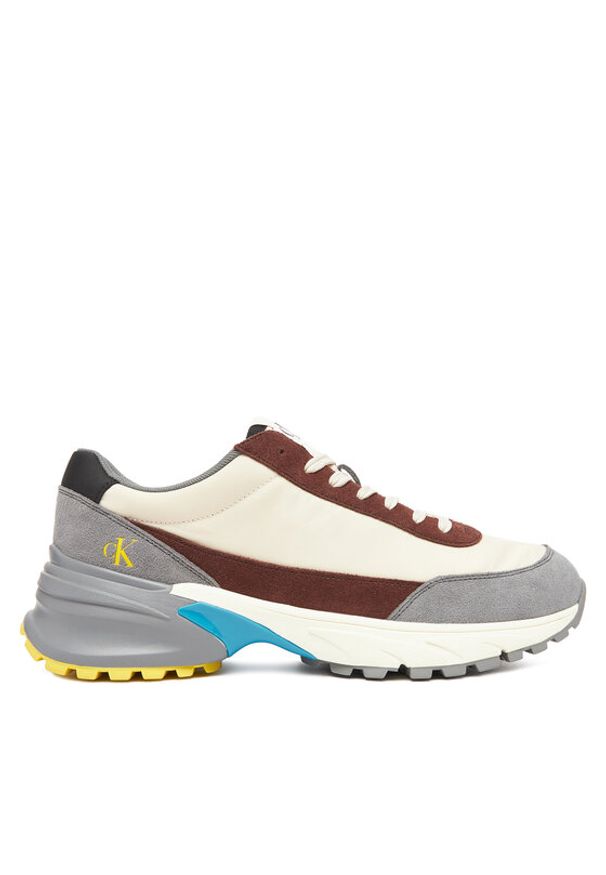 Calvin Klein Jeans Sneakersy Hike Runner Casual Ny-Su YM0YM01292 Beżowy. Okazja: na co dzień. Kolor: beżowy. Materiał: skóra