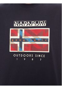 Napapijri T-Shirt S-Dorees NP0A4IBE Granatowy Regular Fit. Kolor: niebieski. Materiał: bawełna #3