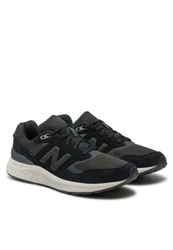 New Balance Sneakersy Walking 880 MW880BK6 Czarny. Kolor: czarny. Materiał: skóra, zamsz