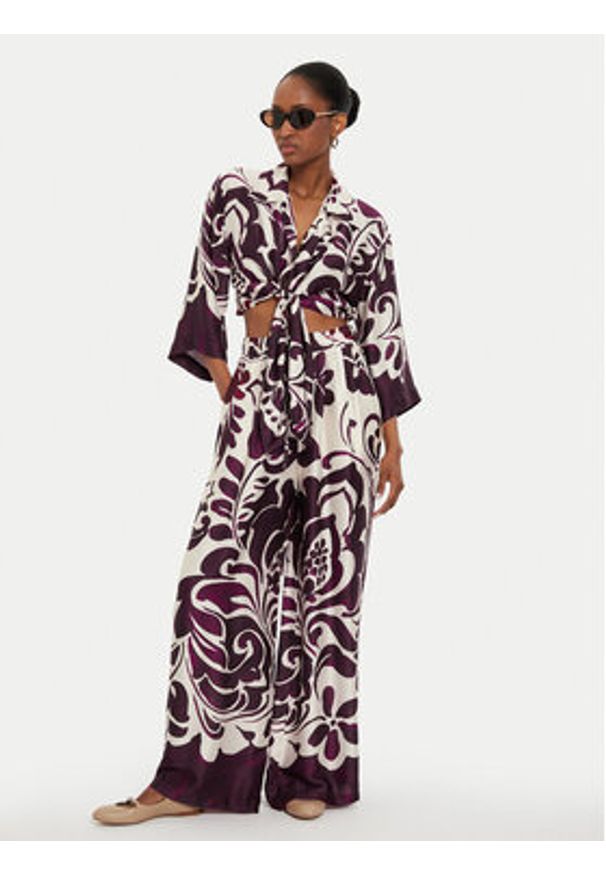 ViCOLO Koszula TB2930 Fioletowy Relaxed Fit. Kolor: fioletowy. Materiał: wiskoza