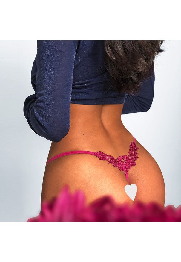 Intica - Stringi z haftem eleganckie i wygodne Isabeau. Kolor: biały. Materiał: materiał. Wzór: haft