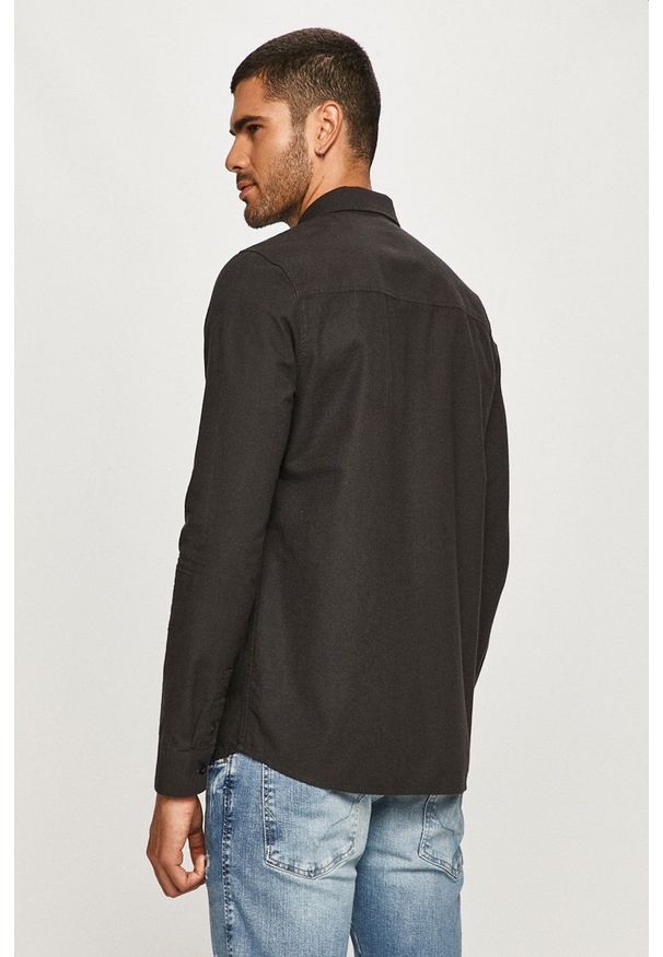 Dr. Denim - Koszula bawełniana. Okazja: na co dzień. Typ kołnierza: button down. Kolor: szary. Materiał: bawełna, denim. Styl: casual