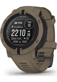 GARMIN - Zegarek sportowy Garmin Instinct 2 Solar Brązowy (010-02627-04). Kolor: brązowy. Styl: sportowy