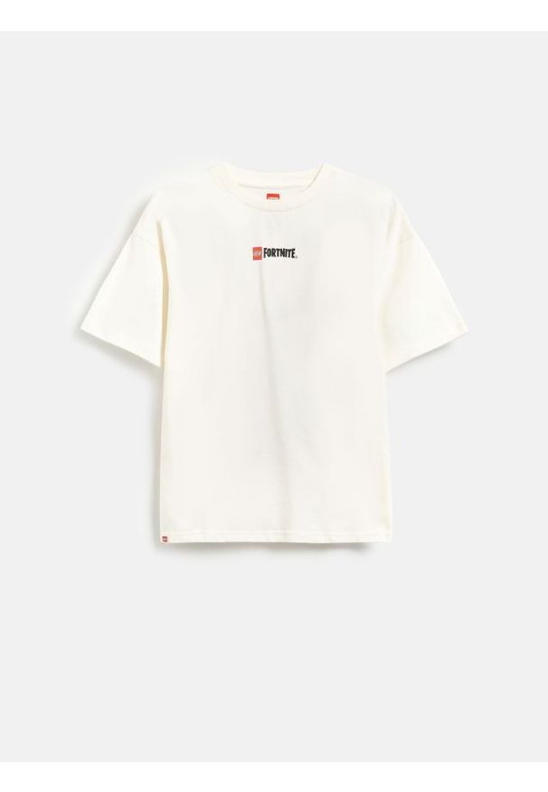 Reserved - T-shirt Lego Fortnite - złamana biel. Materiał: bawełna