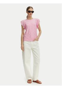 Vero Moda Bluzka Tassa 10286067 Różowy Loose Fit. Kolor: różowy. Materiał: syntetyk #4