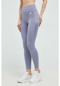 adidas Performance legginsy treningowe Train Essentials kolor szary gładkie. Kolor: szary. Materiał: skóra, dzianina, materiał. Wzór: gładki. Sport: fitness #3