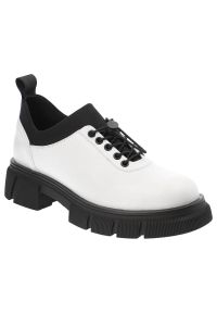 Białe Półbuty Artiker Wygodne Skórzane Buty Damskie. Okazja: na co dzień. Kolor: biały. Materiał: skóra. Styl: casual #10