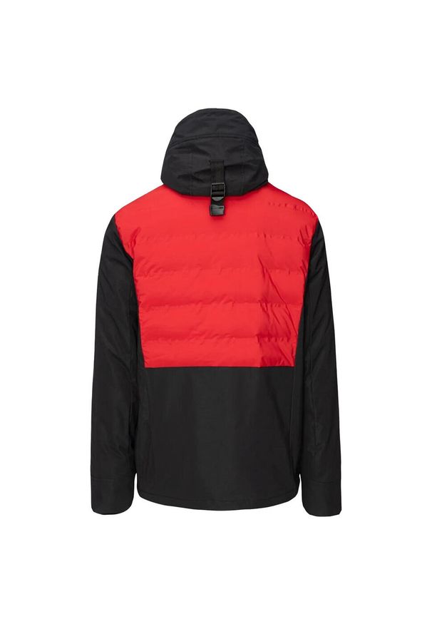 Hi-tec - Kurtka Ocieplana Męska Helten. Kolor: czerwony, wielokolorowy, czarny. Materiał: puch. Sport: turystyka piesza