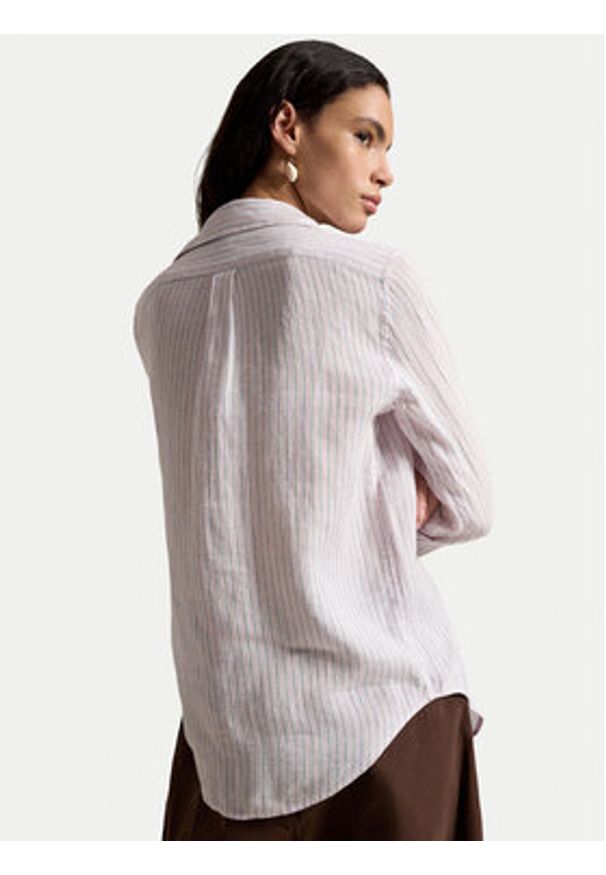 Polo Ralph Lauren Koszula 211A96158011 Różowy Classic Fit. Typ kołnierza: polo. Kolor: różowy. Materiał: len