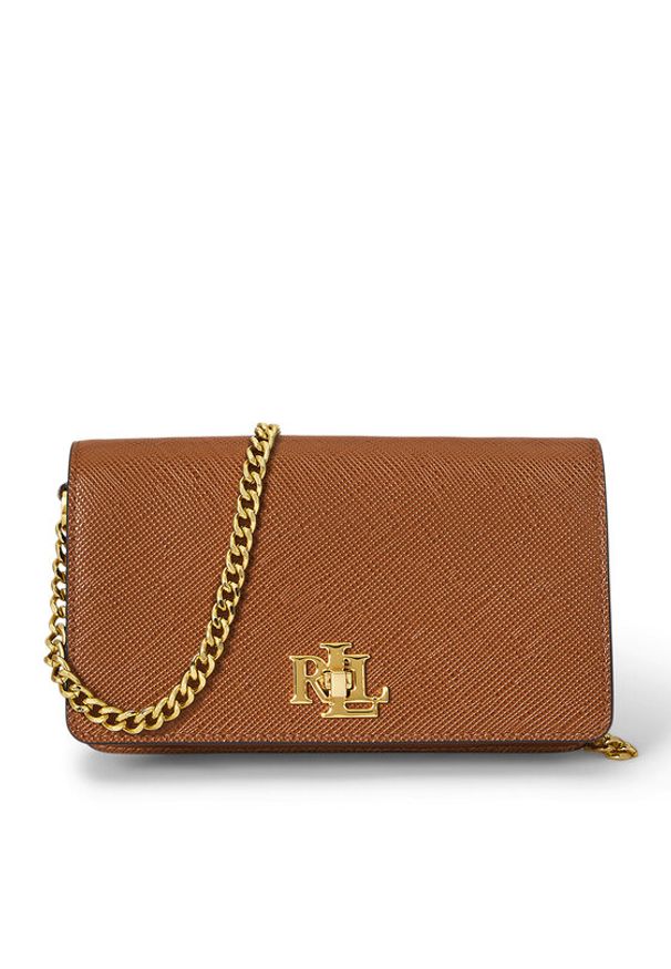 Lauren Ralph Lauren - LAUREN RALPH LAUREN Torebka 432966784007 Brązowy. Kolor: brązowy. Materiał: skórzane