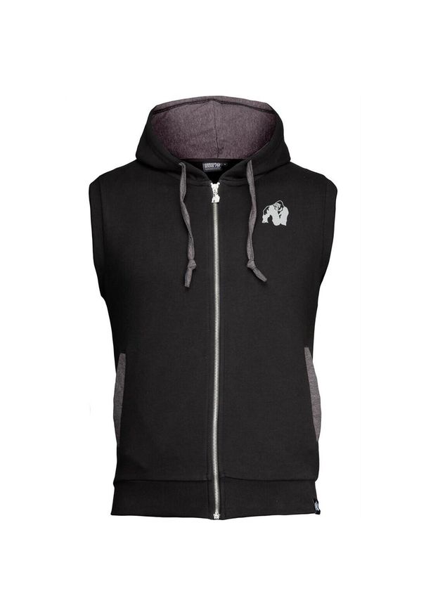 GORILLA WEAR - Bluza z kapturem i zamkiem błyskawicznym Gorilla Wear Springfield. Typ kołnierza: kaptur. Kolor: czarny. Sport: fitness